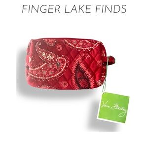 Vera Bradley Red Paisley Cosmetic Bag